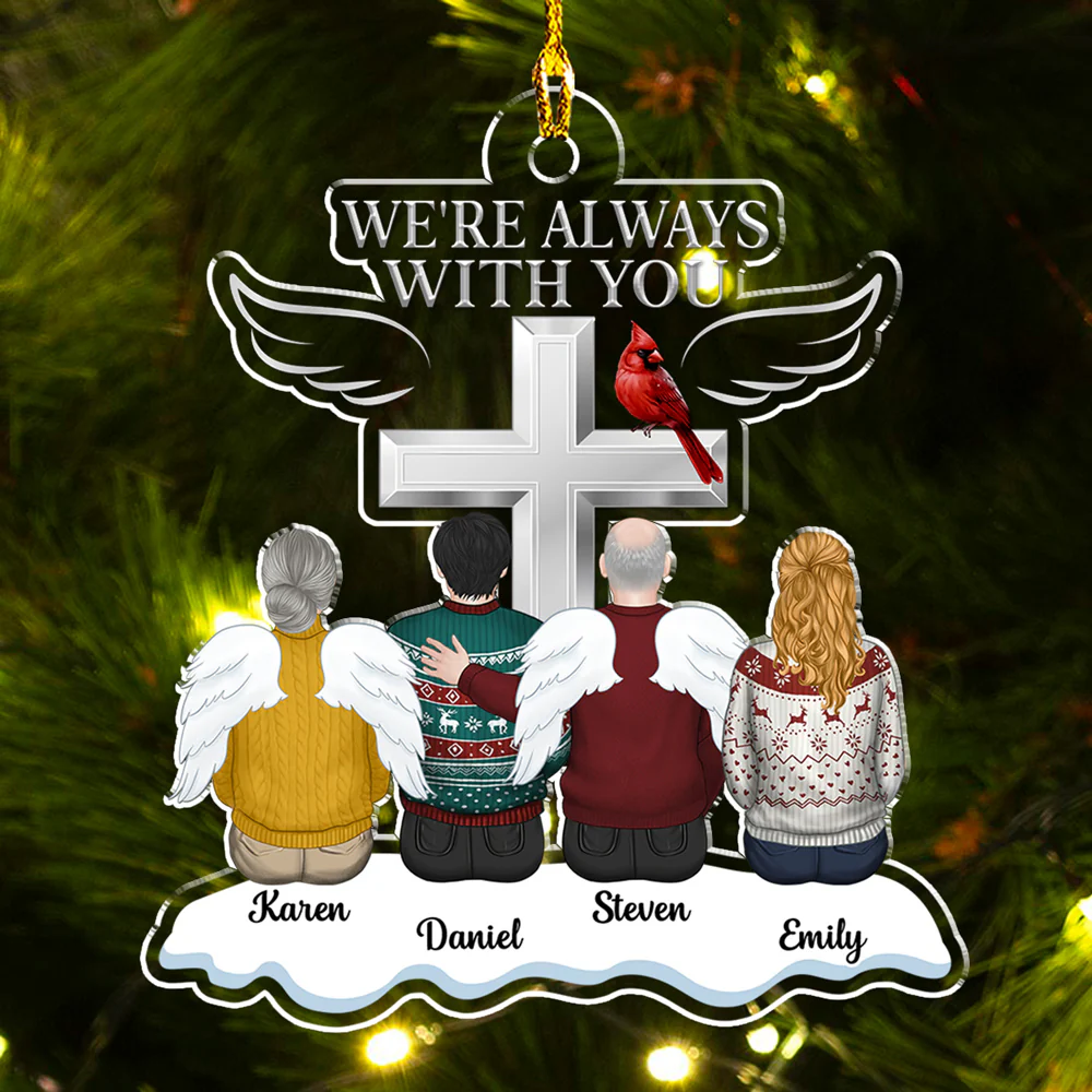 Always With You - Personalized Custom Acrylic Ornament - Image 3
