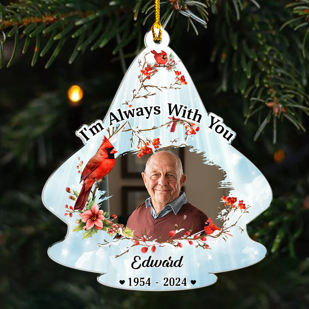 Always With You - Personalized Custom Acrylic Ornament - Image 3