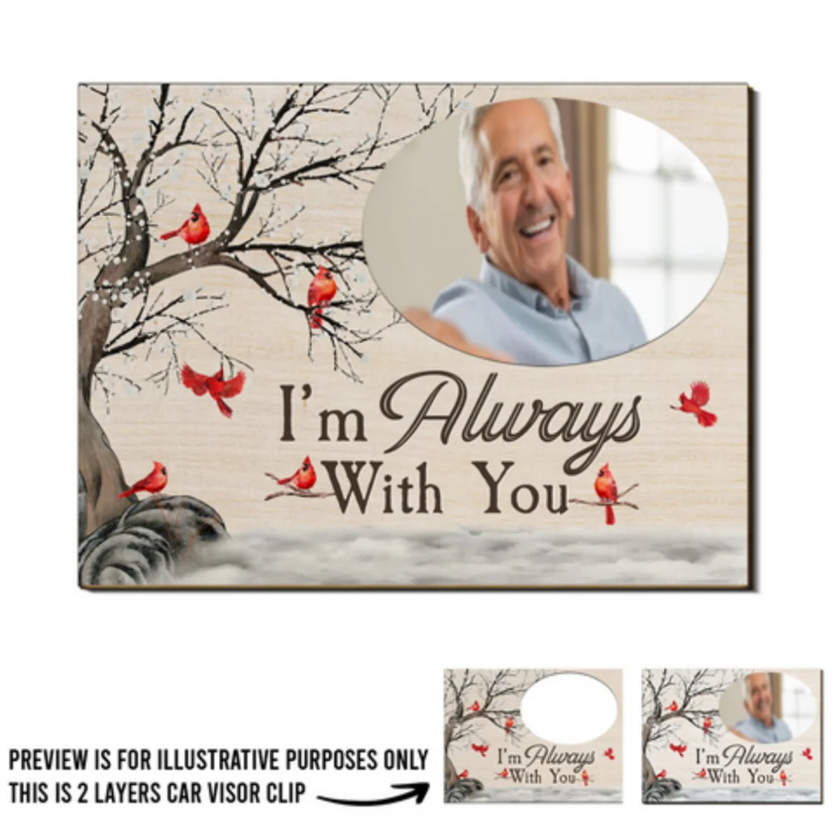 Always With You - Personalized Custom Car Visor Clip - Image 5