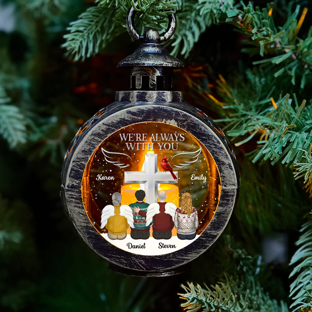 Always Beside You - Personalized Custom Christmas Lantern - Image 2