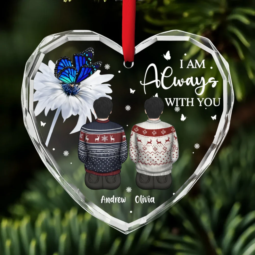 Always With You - Personalized Custom Glass Ornament - Image 6