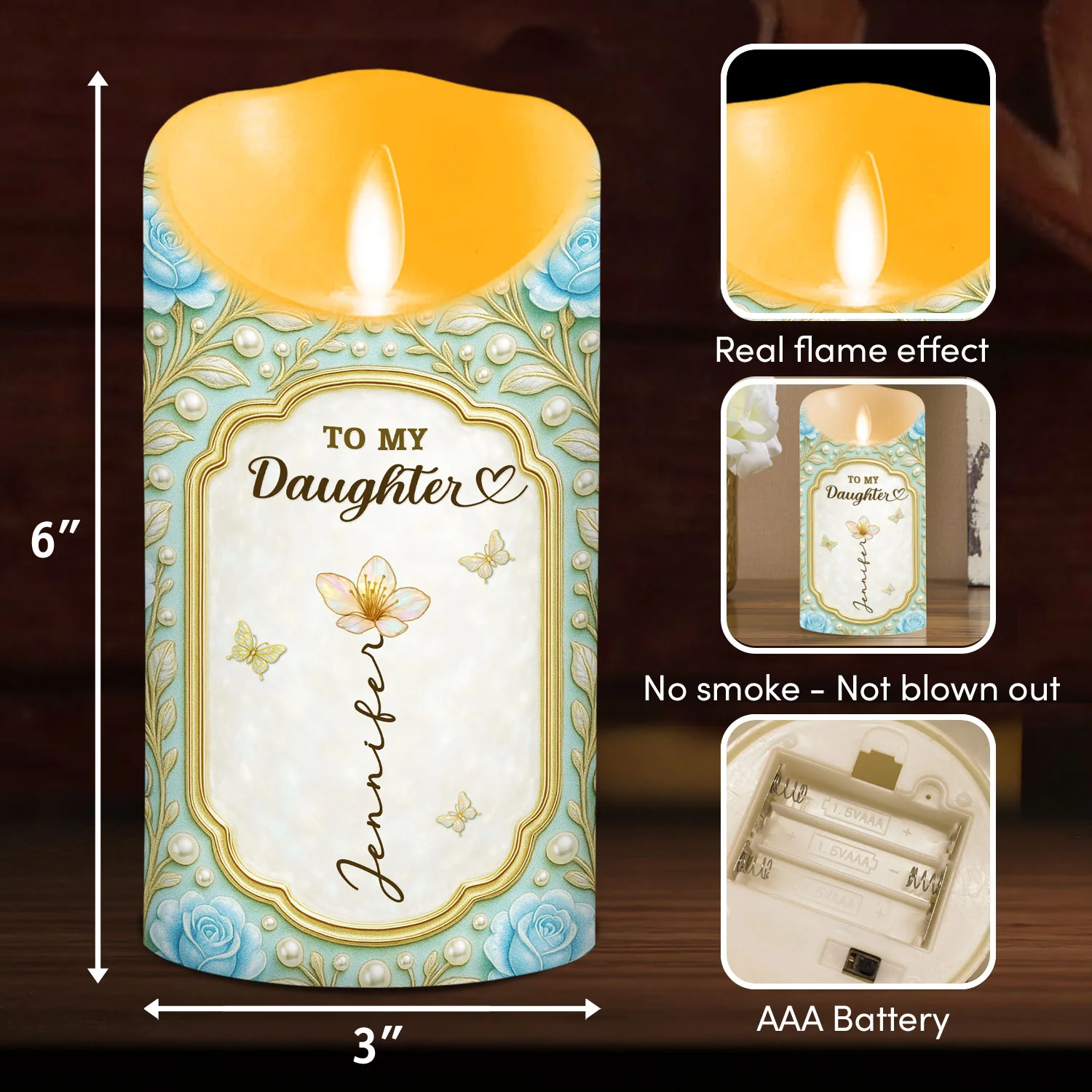 Always With You - Personalized Custom LED Candle - Image 6