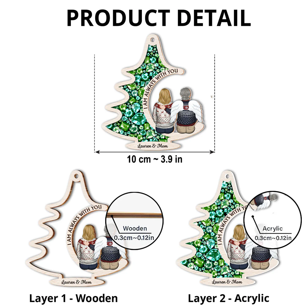 Always With You - Personalized Custom Suncatcher Ornament - Image 5