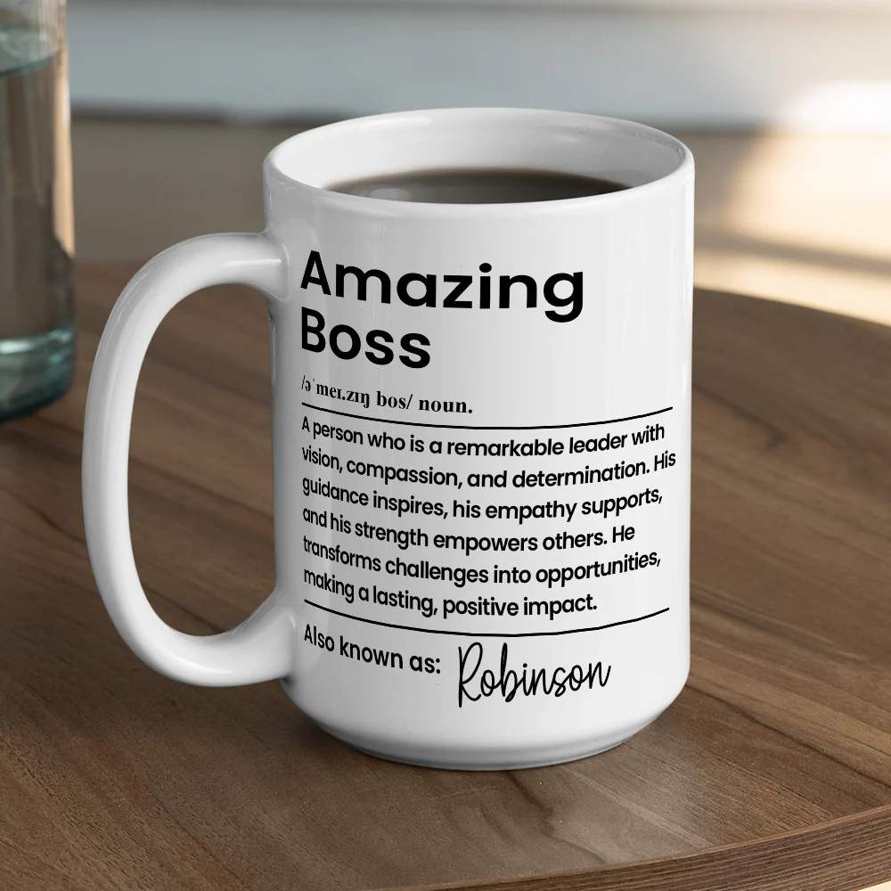 Amazing Boss - Personalized Custom Coffee Mug - Image 4