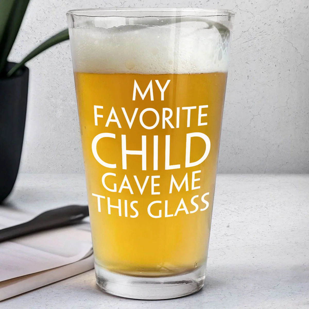 Amazing Dad - Personalized Custom Beer Glass - Image 5