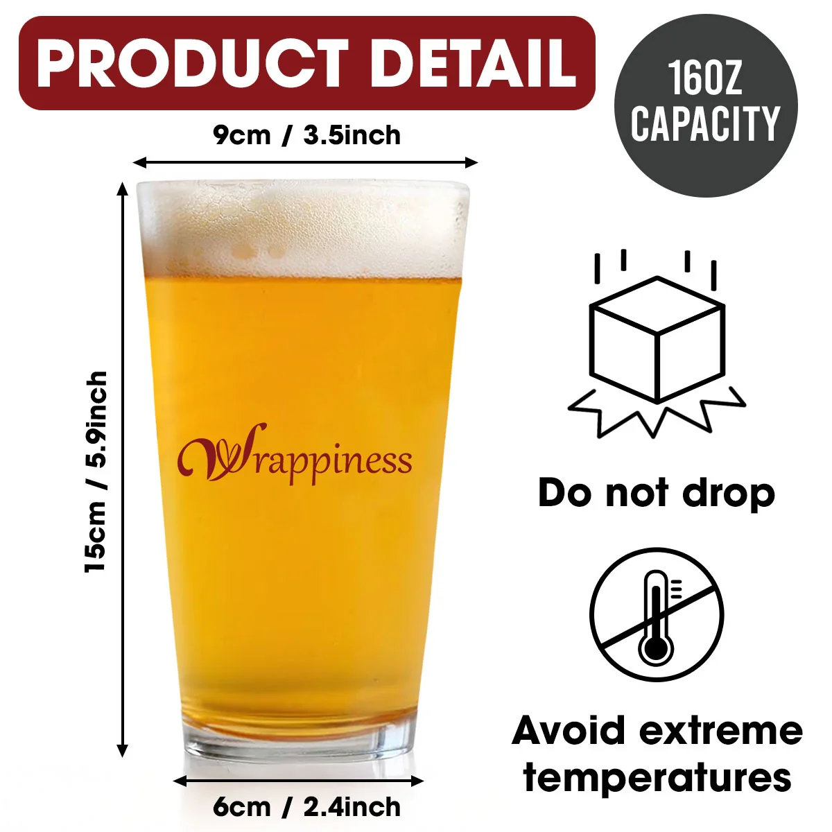 Amazing Dad - Personalized Custom Beer Glass - Image 6