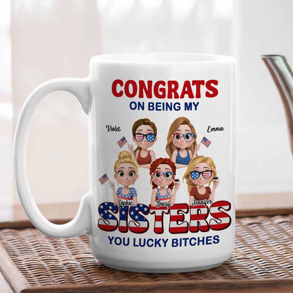 American Best Friends - Personalized Custom Coffee Mug - Image 5