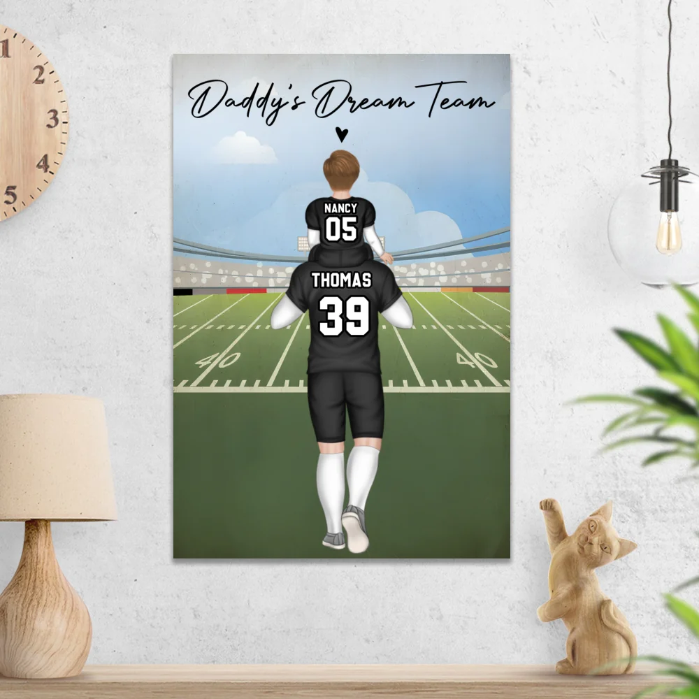 American Football Dad - Personalized Custom Poster - Image 7