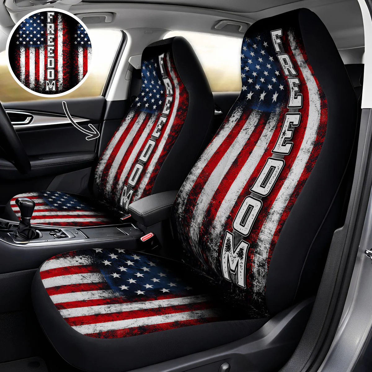 American Freedom - Personalized Custom Car Seat Cover