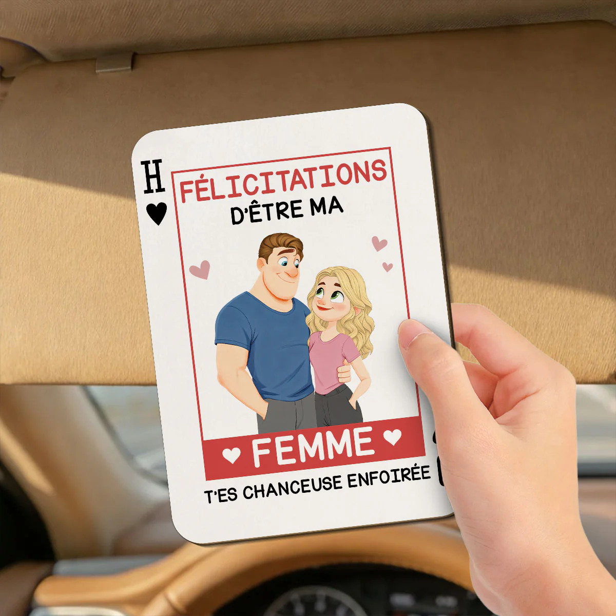 Amour, c’est toi - Clip personnalisé pour pare-soleil de voiture - Image 4