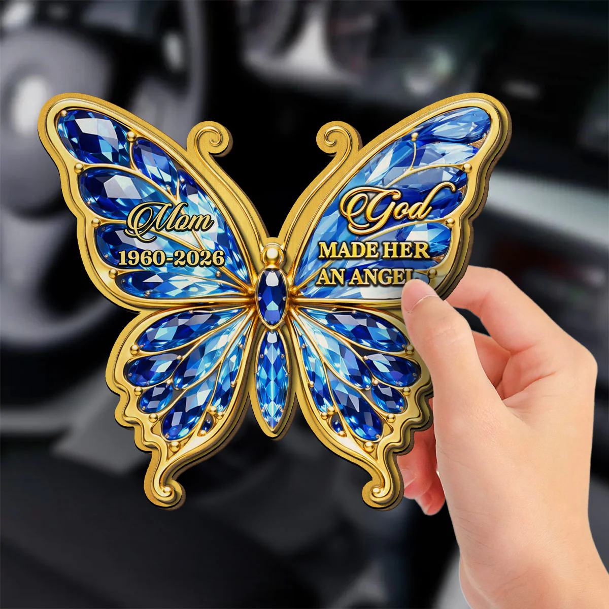 An Angel He Made - Personalized Custom 3D Effect Car Visor Clip - Image 2