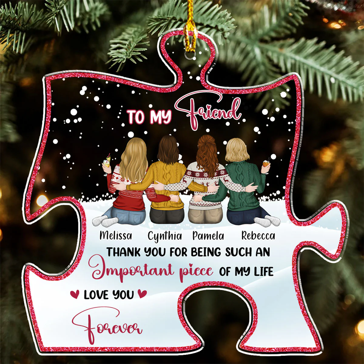 An Important Piece - Personalized Custom Acrylic Ornament - Image 2