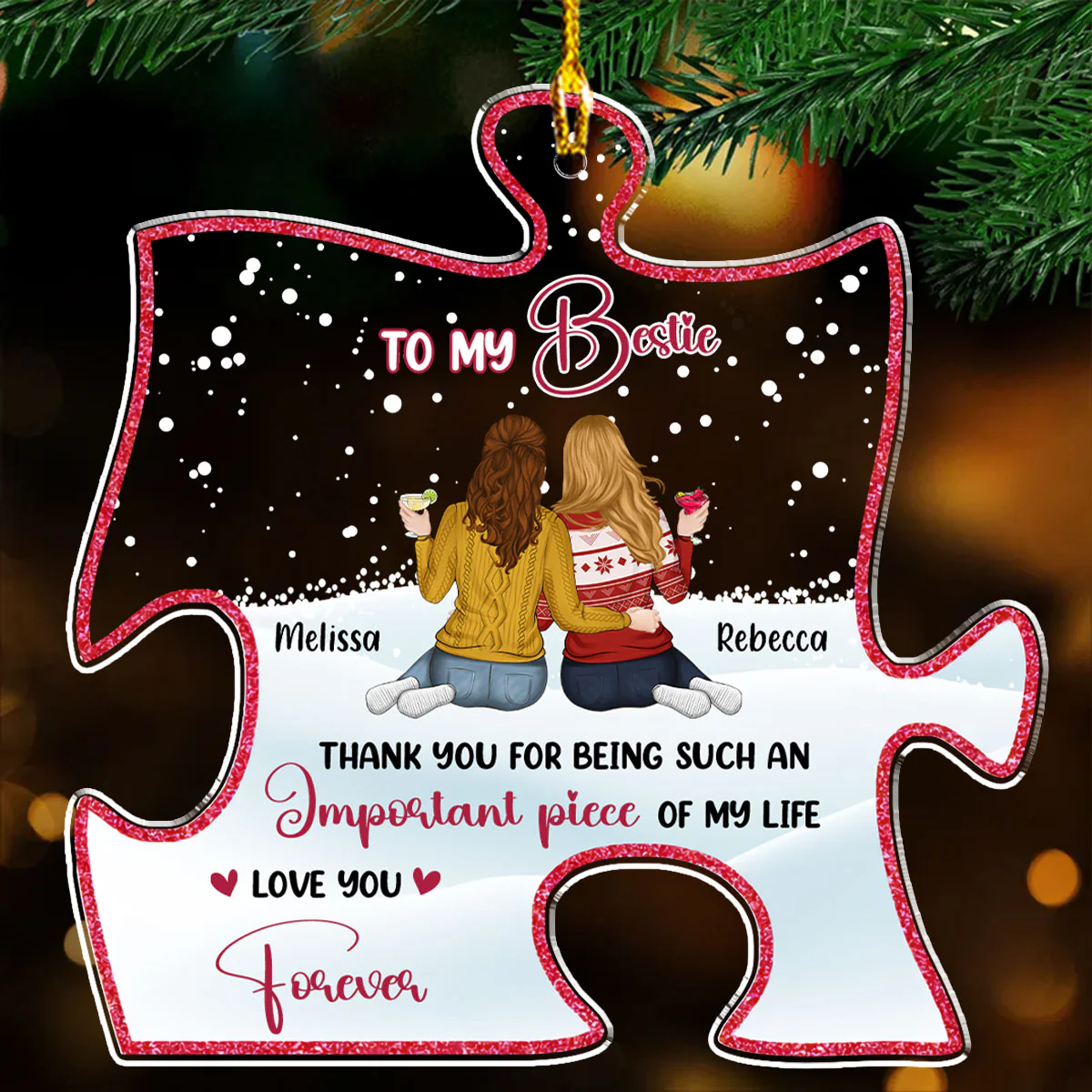An Important Piece - Personalized Custom Acrylic Ornament - Image 4