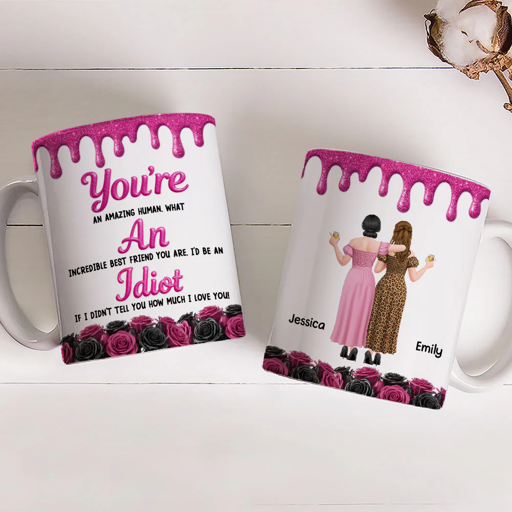 An Incredible Best Friend - Personalized Custom 3D Inflated Effect Mug - Image 2