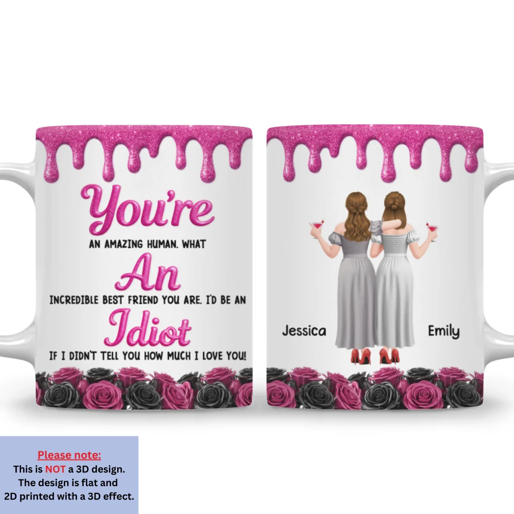 An Incredible Best Friend - Personalized Custom 3D Inflated Effect Mug - Image 7