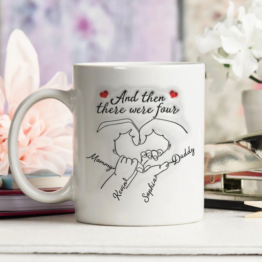 And Then There Were Three - Personalized Custom 3D Inflated Effect Mug - Image 3