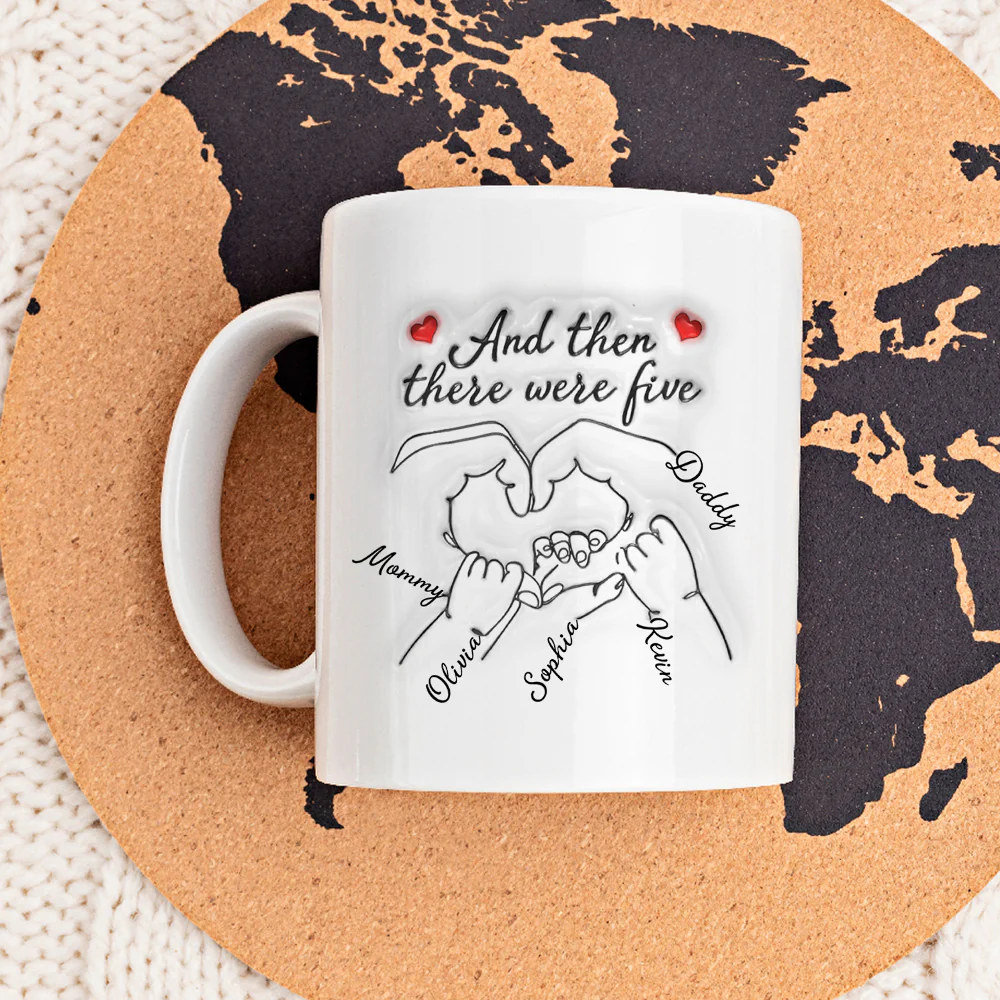 And Then There Were Three - Personalized Custom 3D Inflated Effect Mug - Image 4