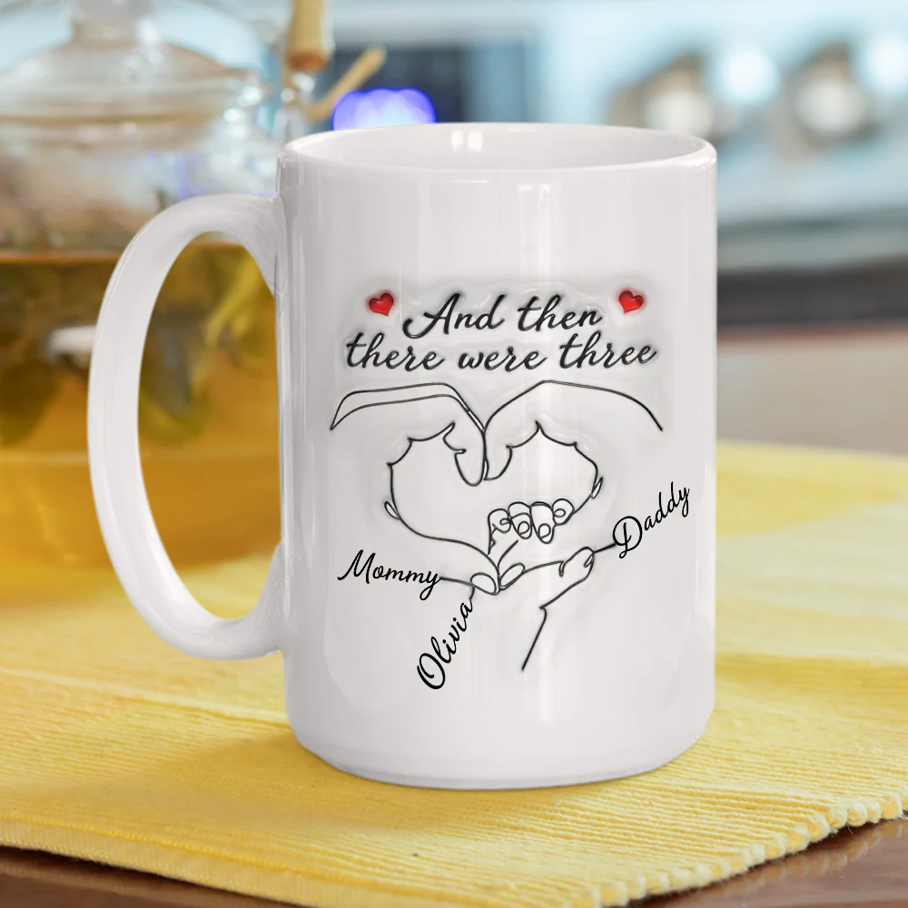 And Then There Were Three - Personalized Custom 3D Inflated Effect Mug - Image 7