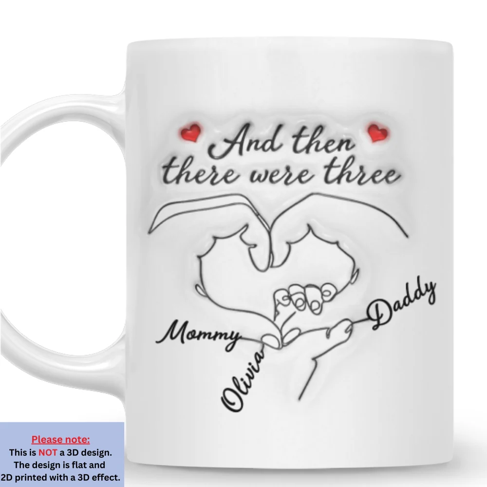 And Then There Were Three - Personalized Custom 3D Inflated Effect Mug - Image 9