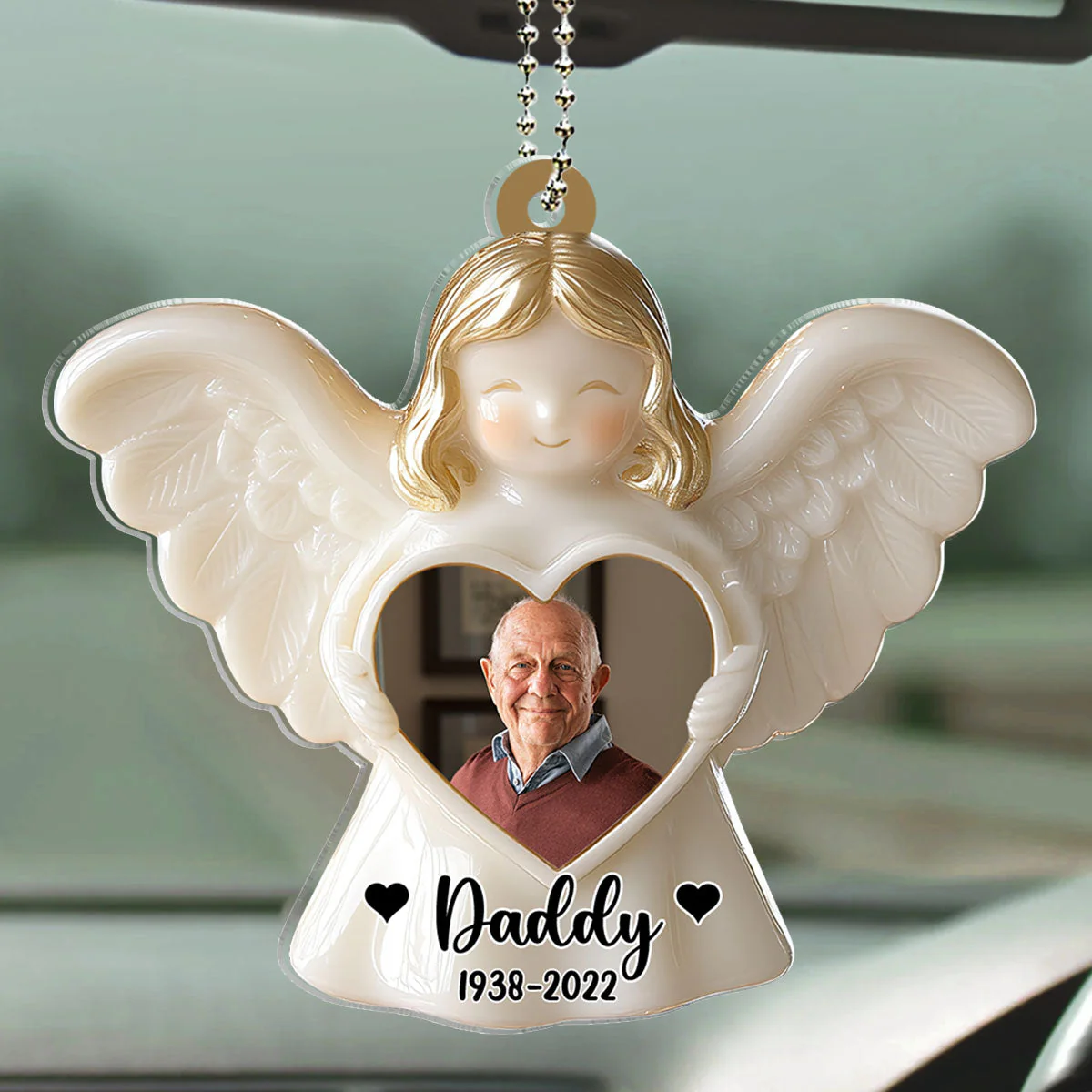 Angel Among Us - Personalized Custom Car Ornament - Image 3