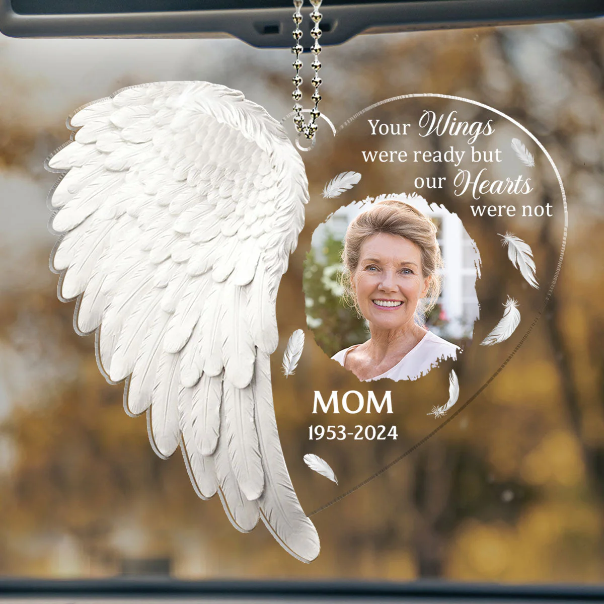 Angel In Heaven - Personalized Acrylic Car Ornament - Image 2