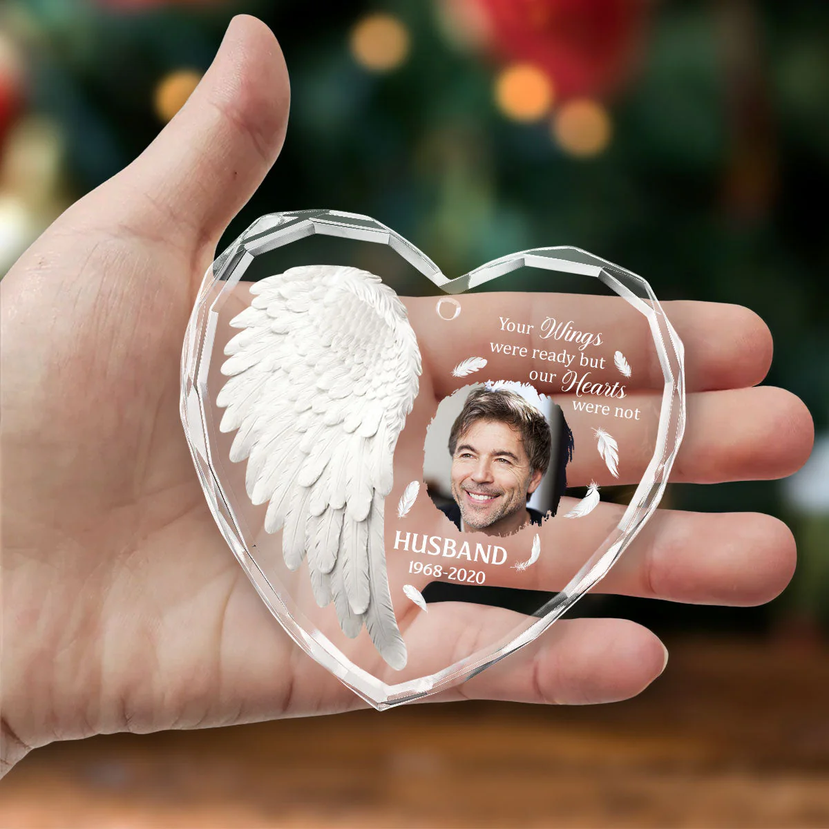 Angel In Heaven - Personalized Custom Glass Ornament - Image 5