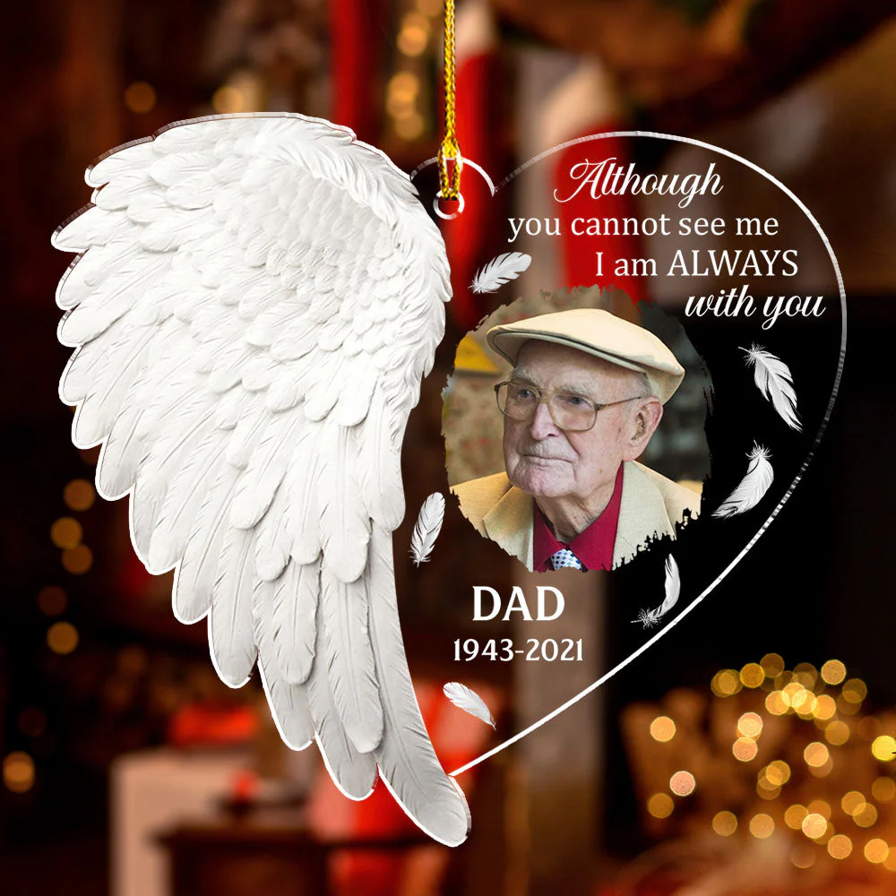 Angel In Heaven - Personalized Custom Photo Acrylic Ornament - Image 3