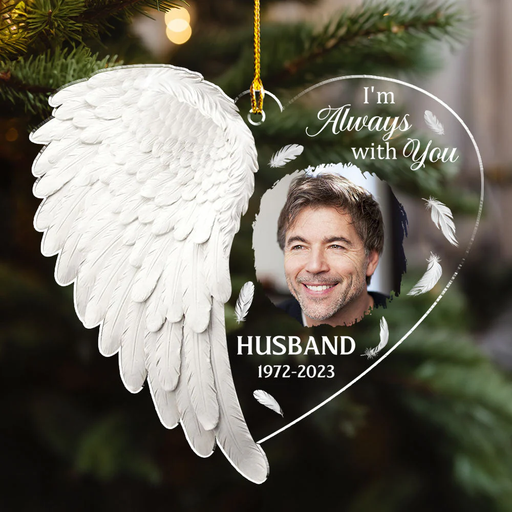 Angel In Heaven - Personalized Custom Photo Acrylic Ornament - Image 4