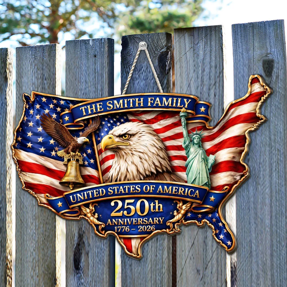 Anniversary 250 - Personalized Custom Wood Sign - Image 3
