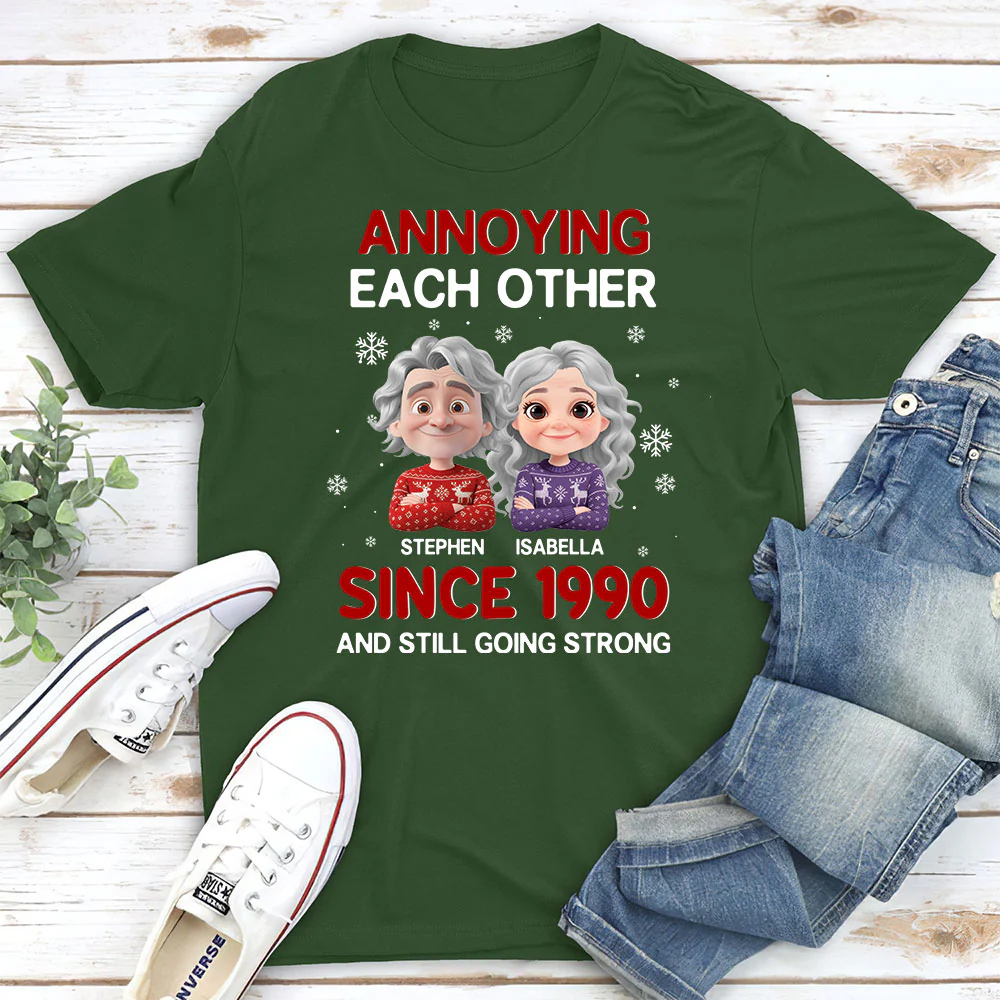 Annoying Each Other Christmas - Personalized Custom Shirt - Image 2