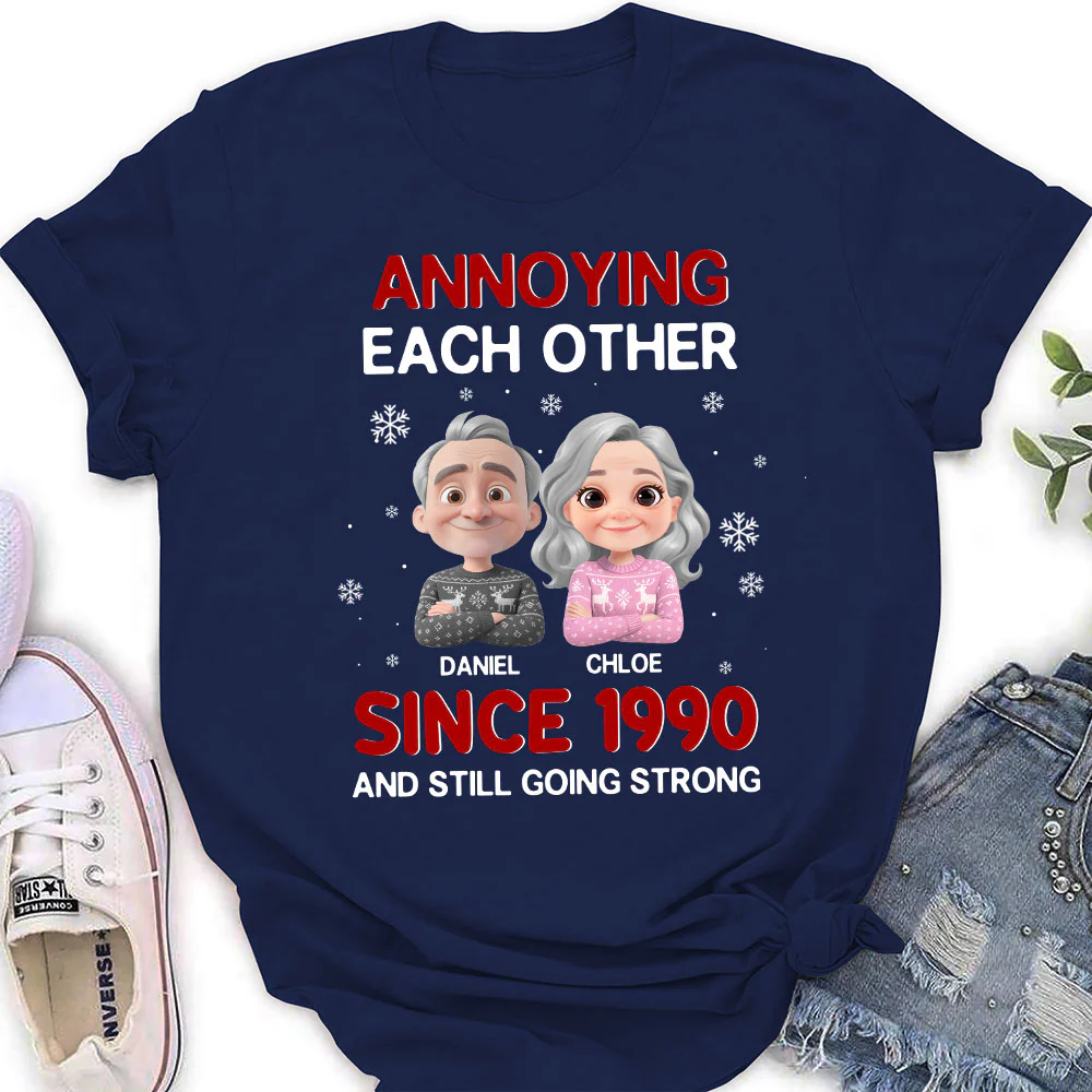 Annoying Each Other Christmas - Personalized Custom Shirt - Image 4