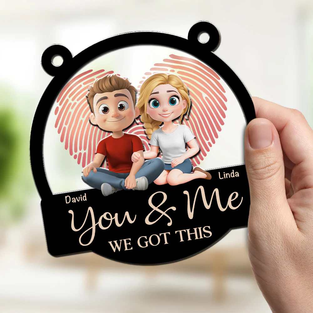 Annoying Each Other For Many Years - Personalized Custom Suncatcher - Image 3
