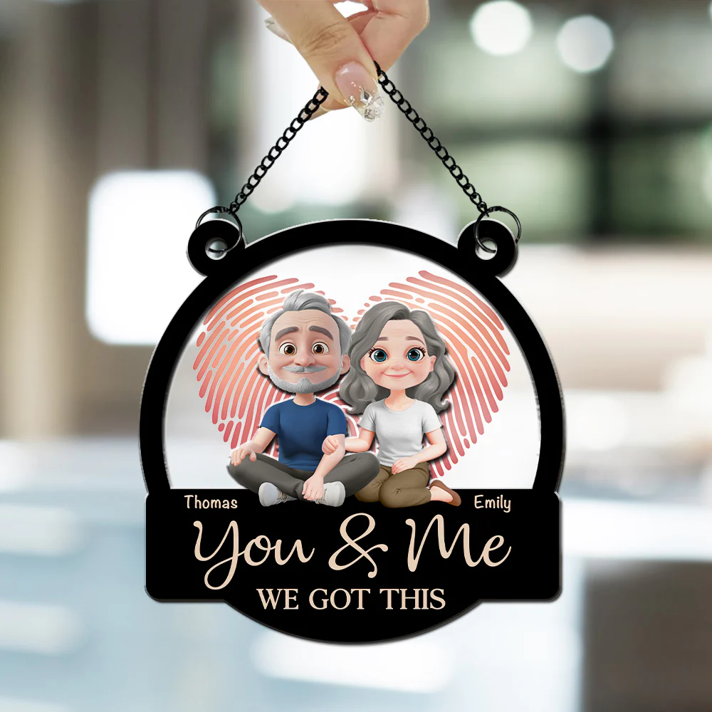 Annoying Each Other For Many Years - Personalized Custom Suncatcher - Image 4