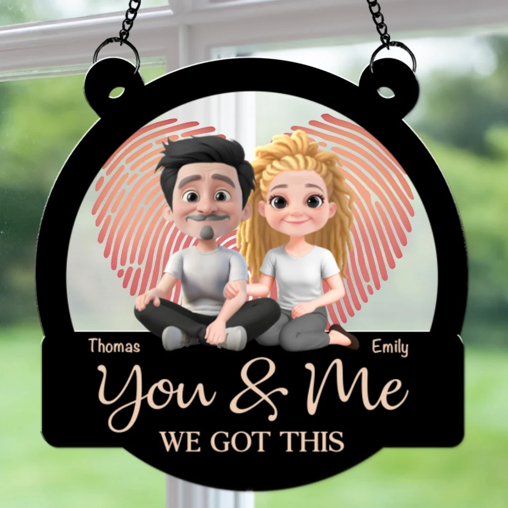 Annoying Each Other For Many Years - Personalized Custom Suncatcher - Image 6