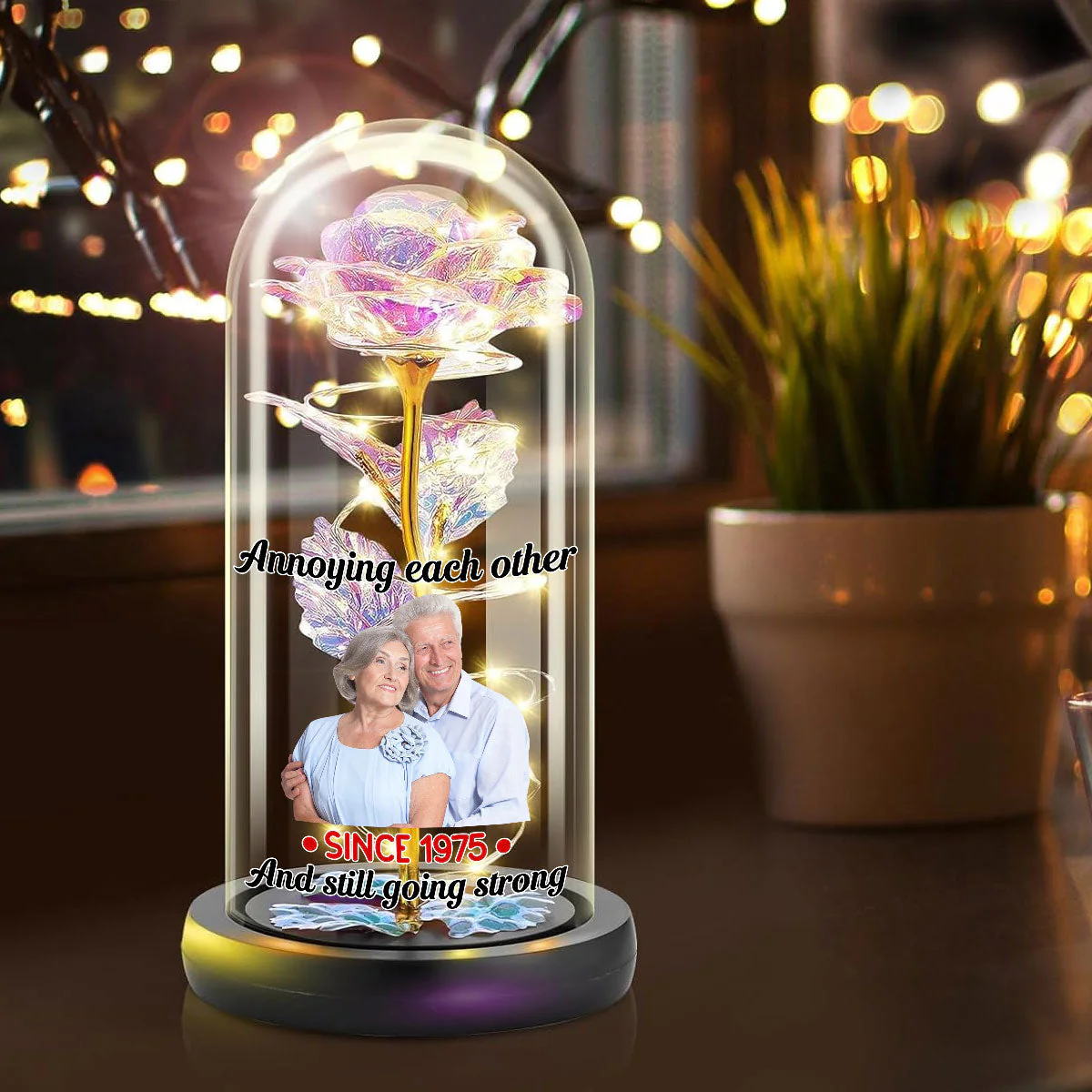 Annoying Each Other For Many Years Still Going Strong - Personalized Custom Sparkly Rose