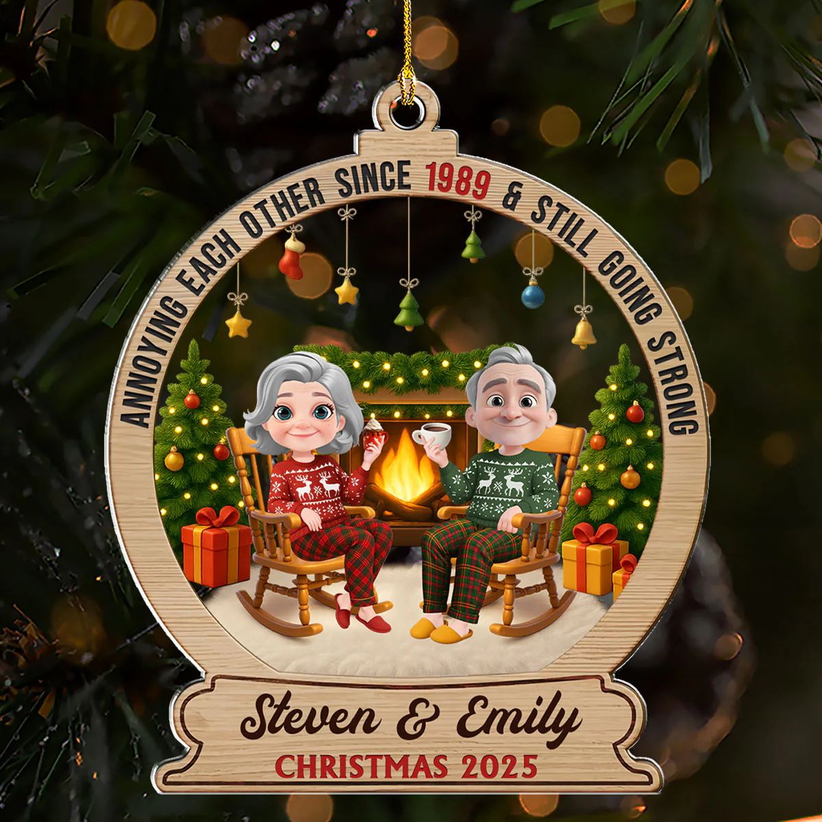 Annoying Each Other For Years - Personalized Custom Acrylic Ornament - Image 2