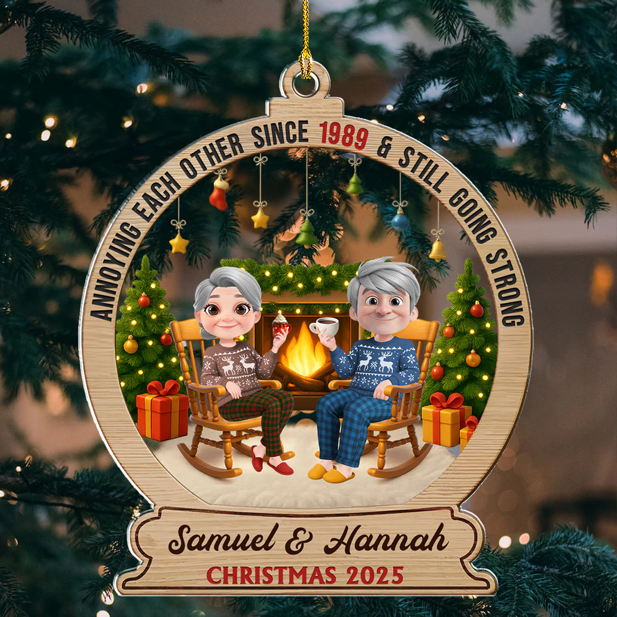 Annoying Each Other For Years - Personalized Custom Acrylic Ornament - Image 3