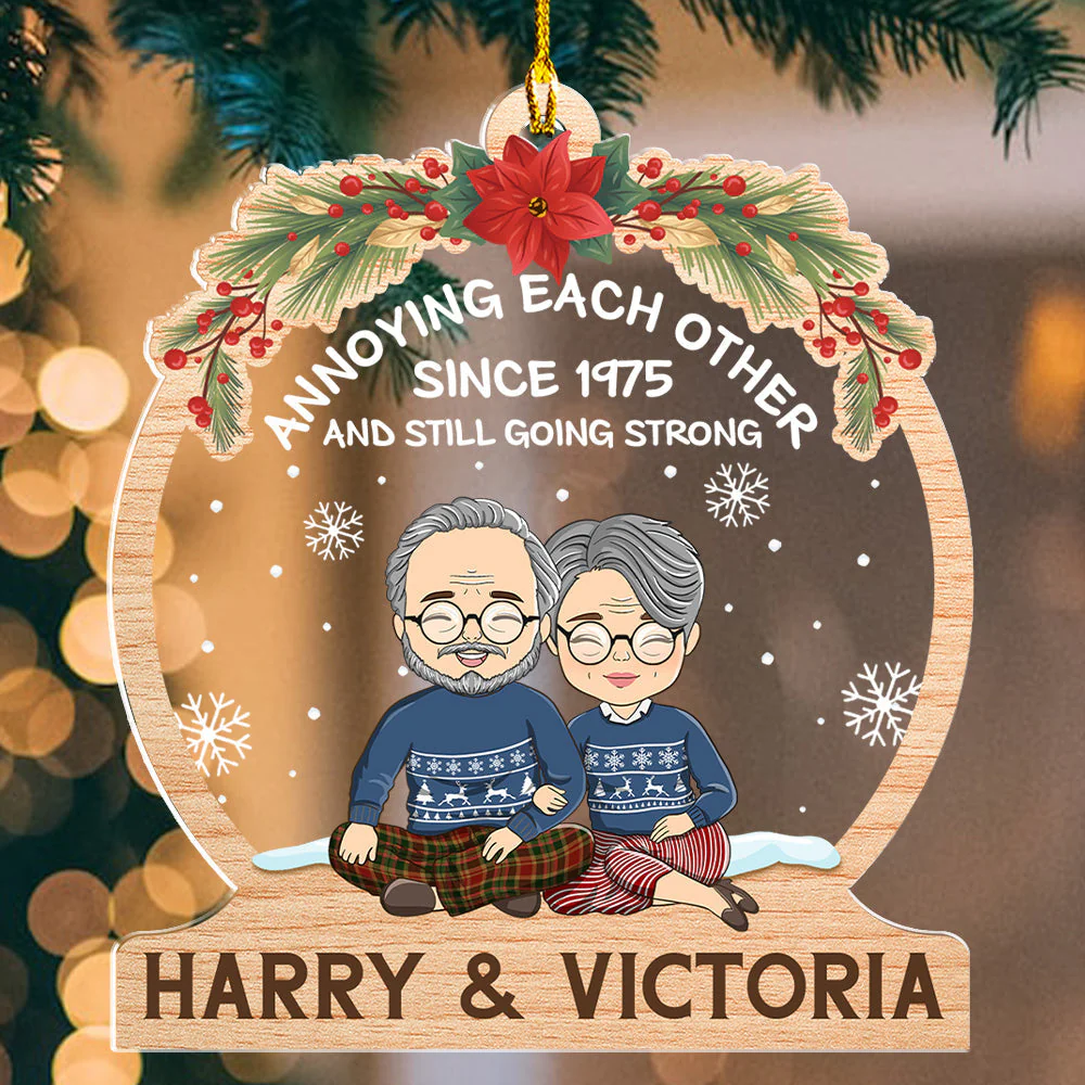 Annoying Each Other Since - Personalized Custom Acrylic Ornament - Image 4