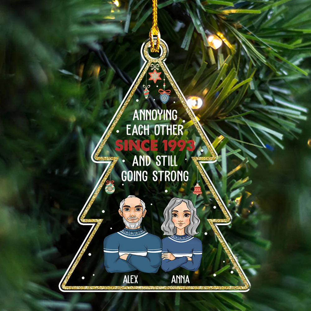 Annoying Each Other - Personalized Custom Acrylic Ornament - Image 3
