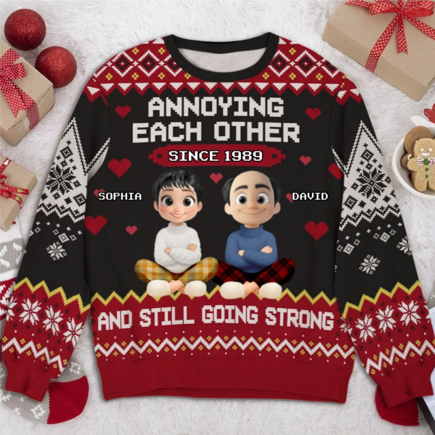 Annoying Each Other - Personalized Custom All-Over-Print Sweatshirt - Image 6