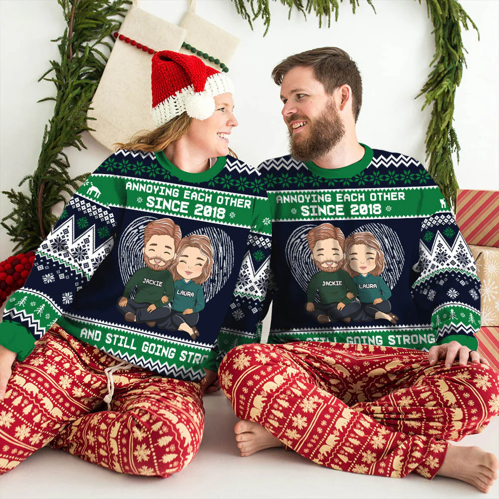 Annoying Each Other - Personalized Custom All-Over-Print Sweatshirt - Image 3