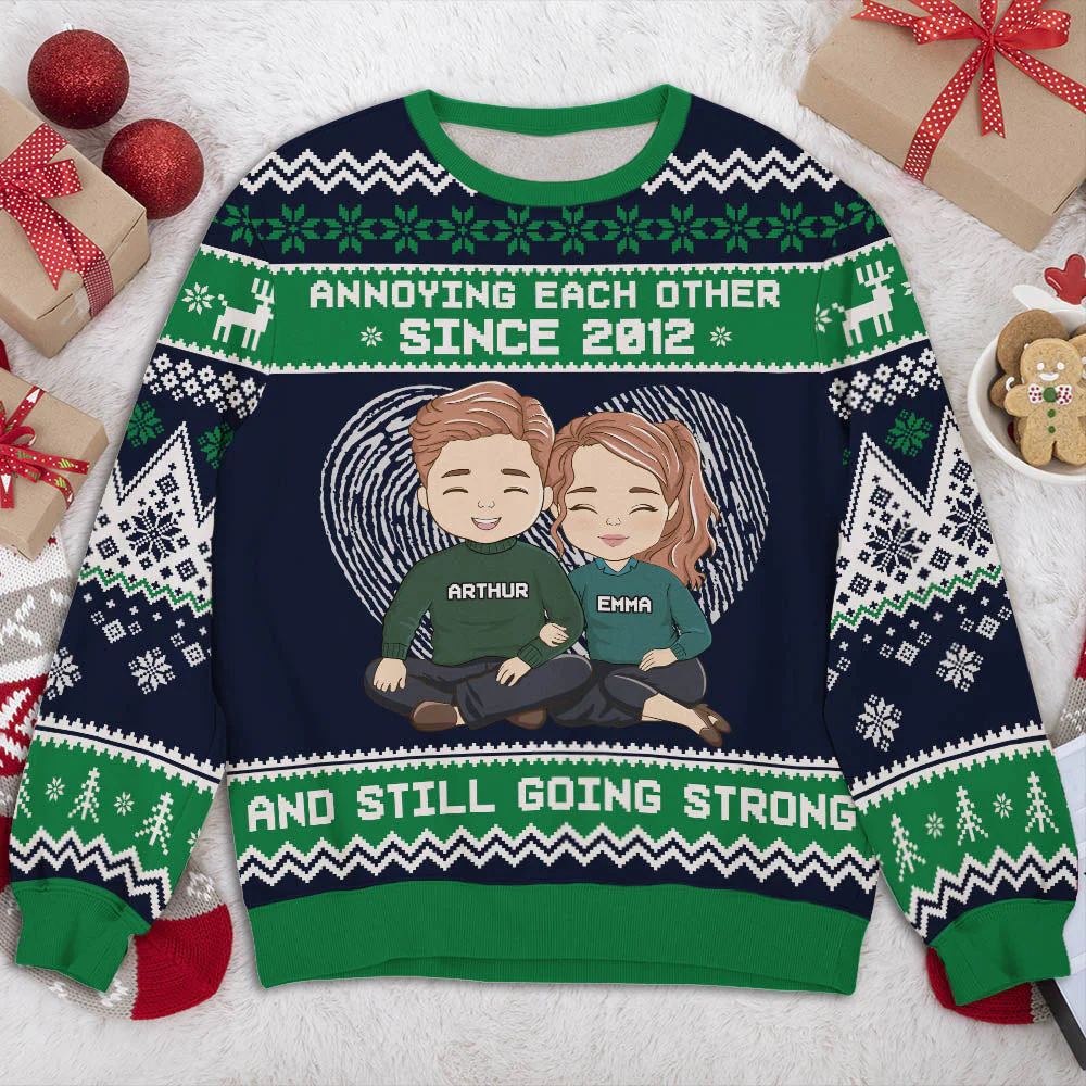Annoying Each Other - Personalized Custom All-Over-Print Sweatshirt - Image 5