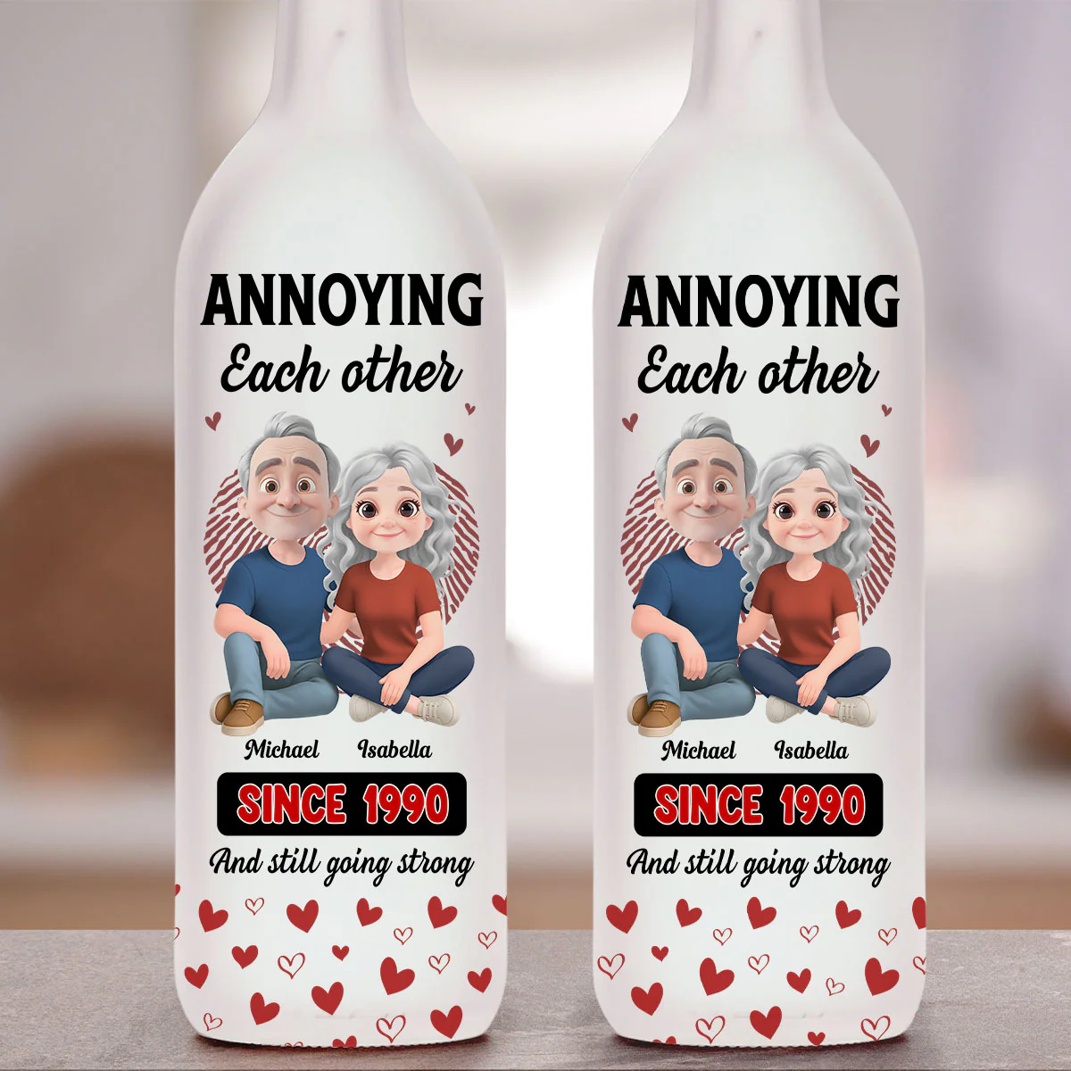 Annoying Each Other - Personalized Custom Bottle Lamp - Image 4