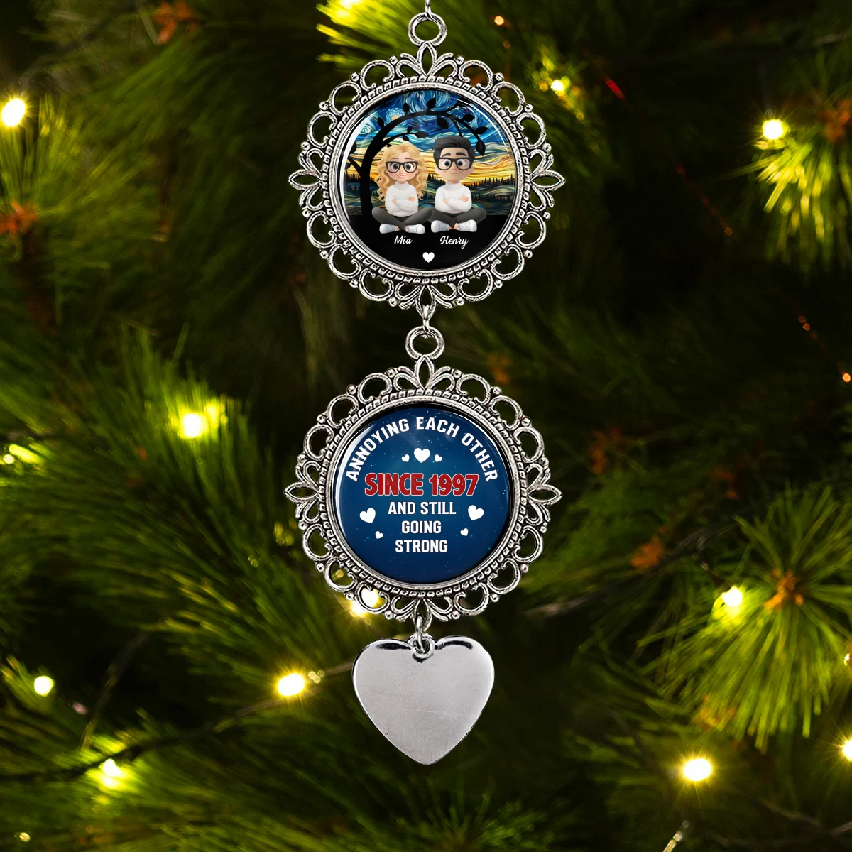 Annoying Each Other - Personalized Custom Charming Ornament - Image 6