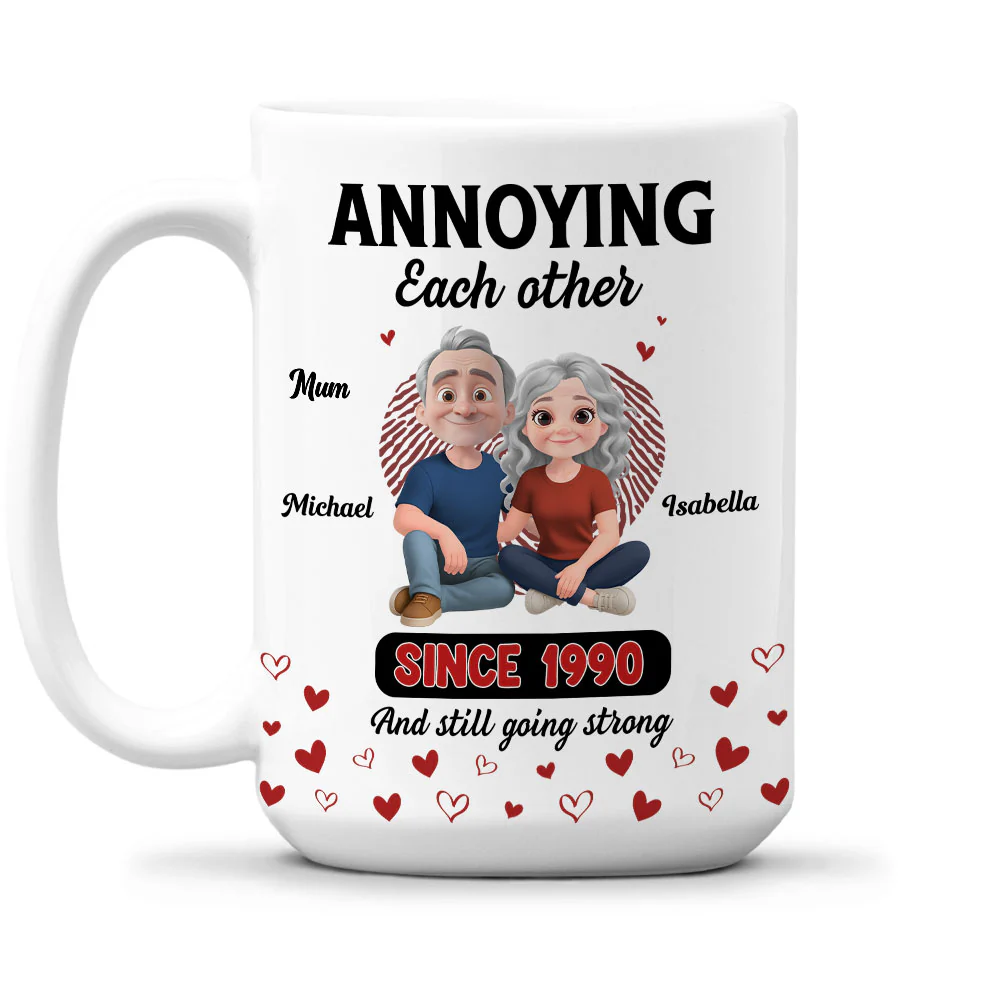 Annoying Each Other - Personalized Custom Coffee Mug - Image 2