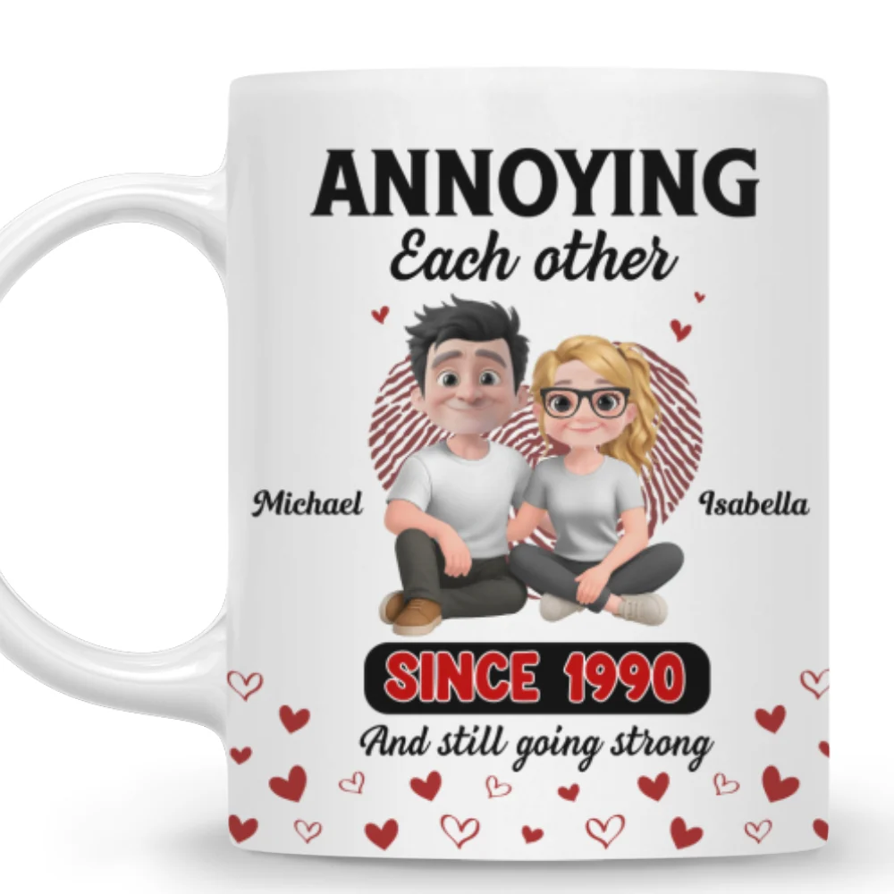 Annoying Each Other - Personalized Custom Coffee Mug - Image 7