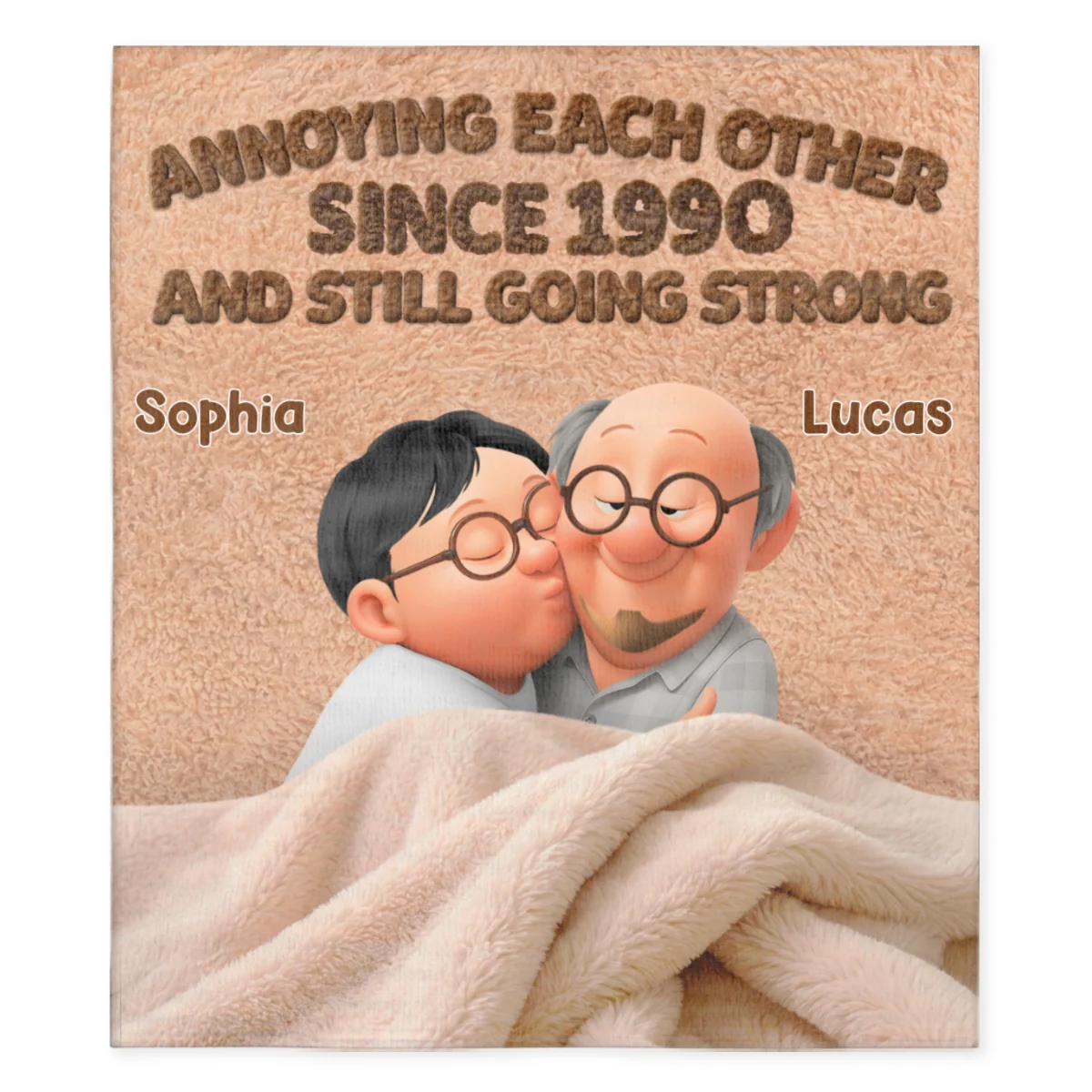 Annoying Each Other - Personalized Custom Fleece Blanket - Image 6