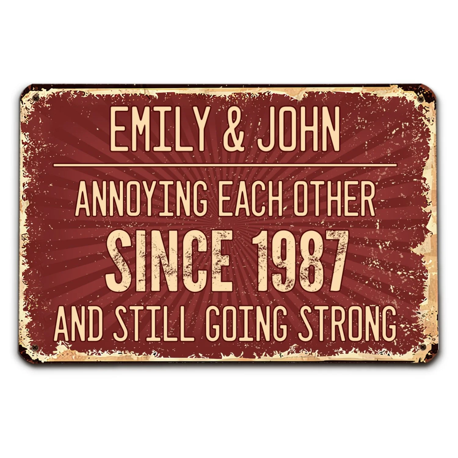 Annoying Each Other - Personalized Custom Metal Sign - Image 6