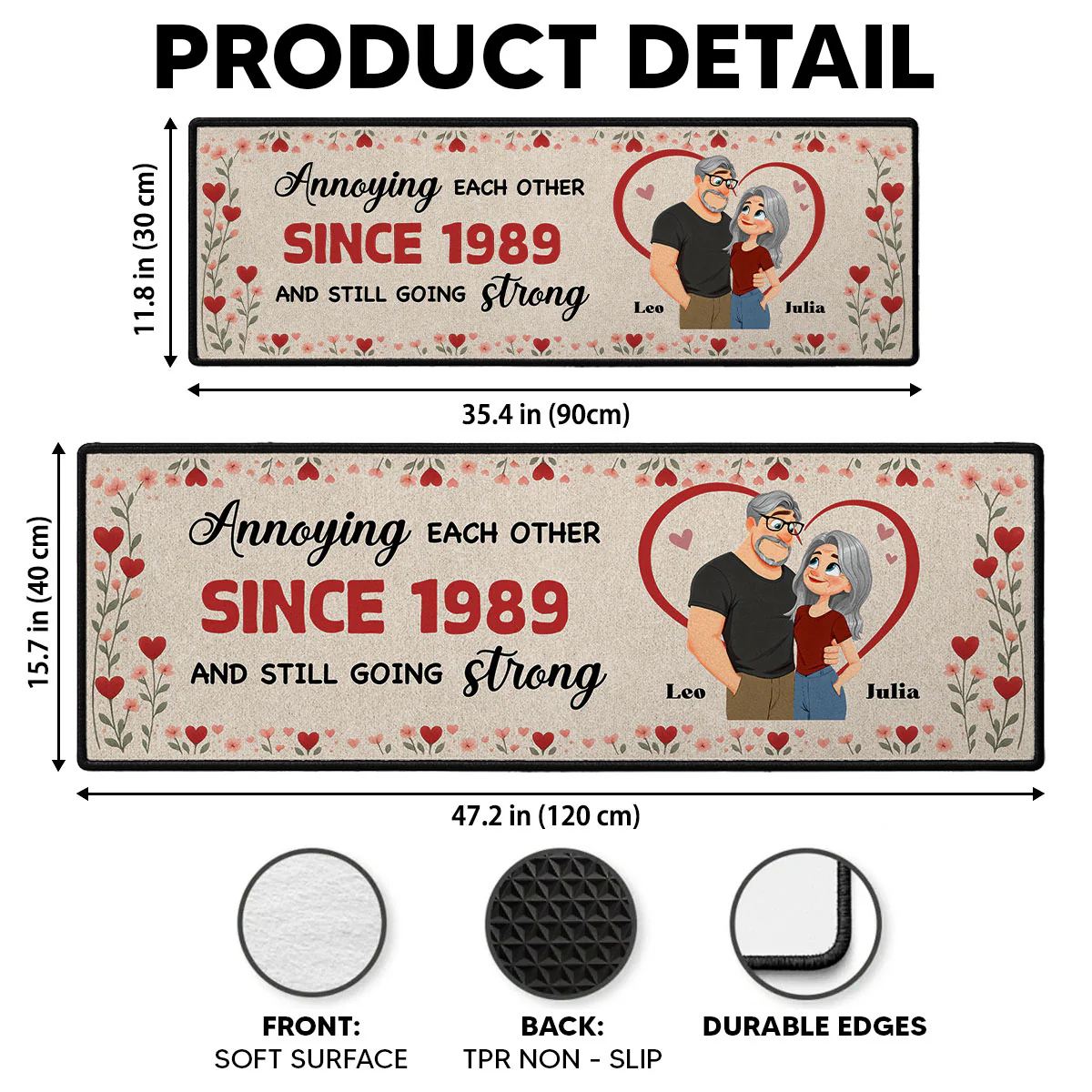Annoying Each Other - Personalized Custom Runner Rug - Image 7