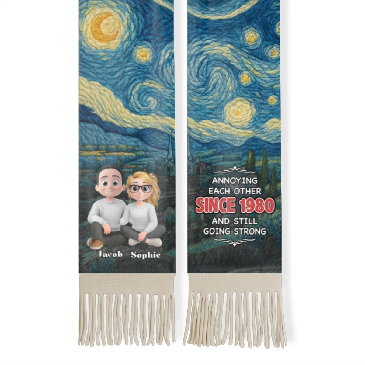 Annoying Each Other - Personalized Custom Scarf - Image 9